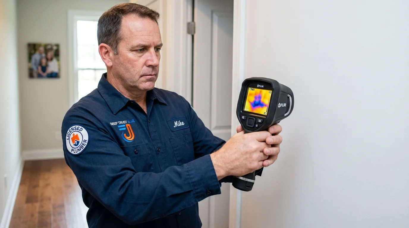 Thermal imaging leak detection by Johns Plumbing LLC in Ahoskie